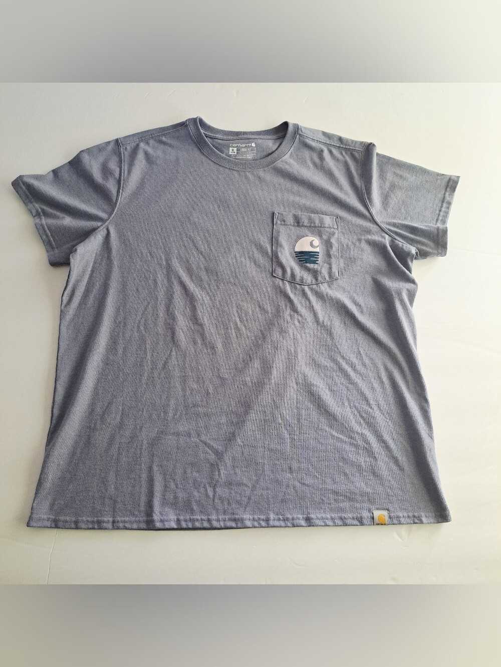 Carhartt Women's Light Blue Graphic Back Logo Tee